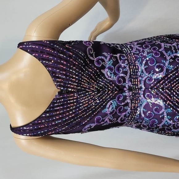 Dress THE Population Women's Felicity Sequined Cocktail Dress - Picture 15 of 16